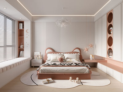 现代卧室 儿童房 公主房