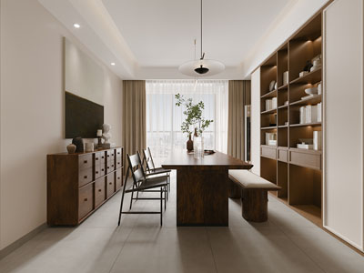 现代中古风书房