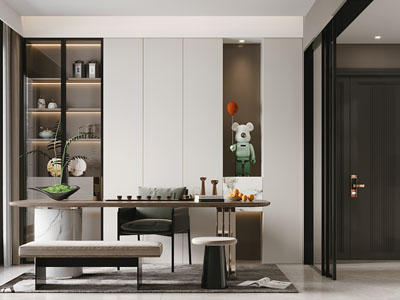 现代茶室3d模型 现代茶室