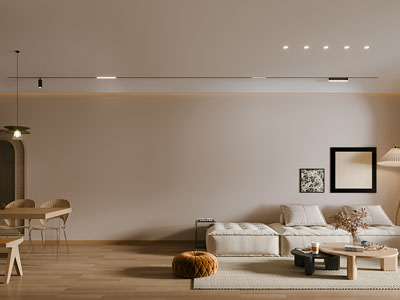 侘寂风客厅餐厅3d模型 侘寂风客厅餐厅