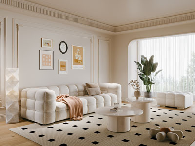 法式奶油风客厅