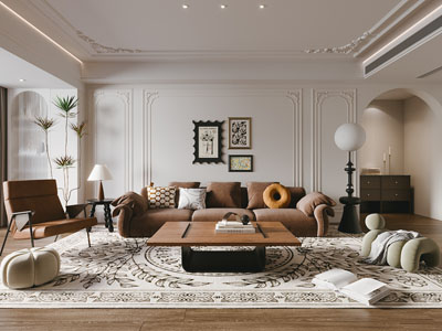 法式客厅3d模型 法式客厅