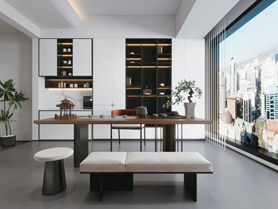 新中式茶室3d模型 新中式茶室