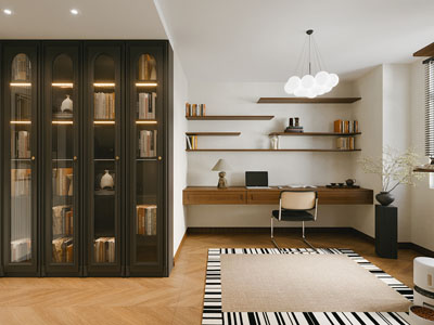 现代中古风书房