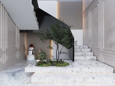 现代景观楼梯间