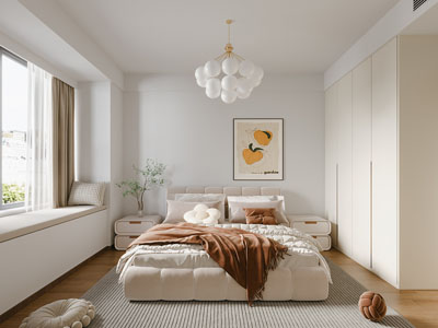 现代奶油风卧室