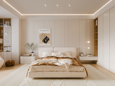 现代奶油风卧室