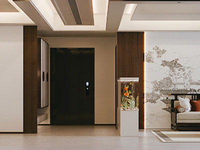 新中式客厅 玄关门厅3d模型 新中式客厅 玄关门厅