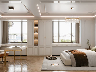 法式轻奢卧室 书房