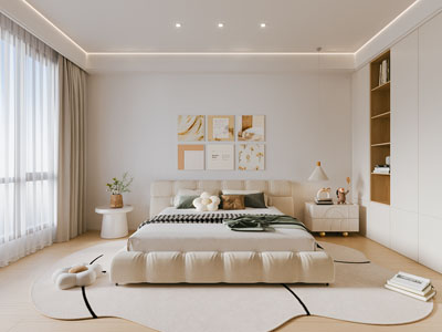 现代奶油风卧室