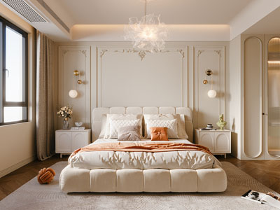 现代奶油风卧室