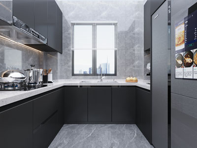 现代厨房3d模型 现代厨房