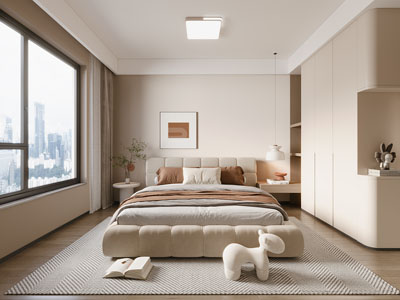 现代奶油风卧室