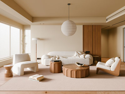 侘寂风奶油风客厅