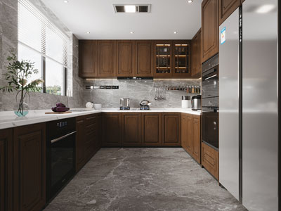 现代中古风厨房3d模型 现代中古风厨房