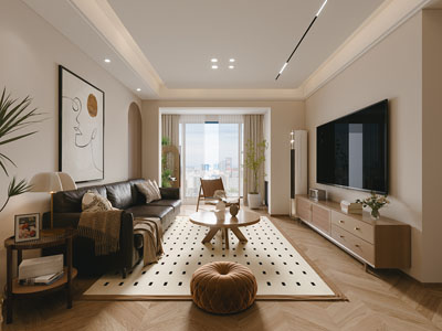 现代中古风客厅