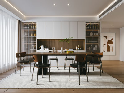 现代餐厅3d模型 现代餐厅