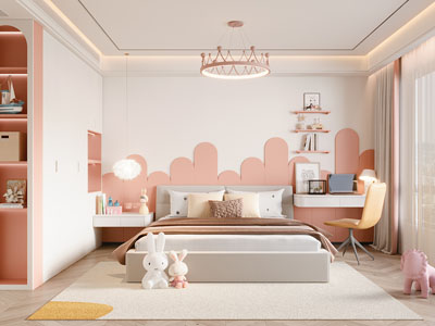现代卧室 儿童房 女儿房