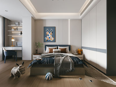 现代卧室 儿童房 男孩房