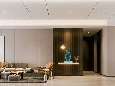 现代客厅过道3d模型 现代客厅过道