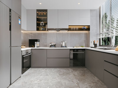 现代厨房3d模型 现代厨房