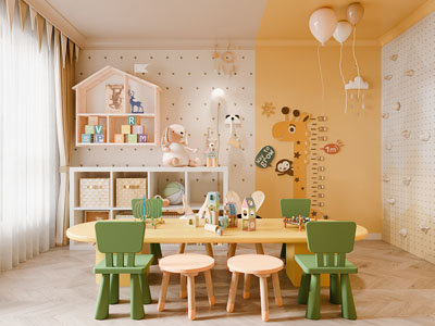 现代儿童娱乐空间 游戏室