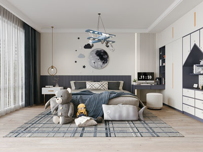 现代卧室 儿童房 男孩房