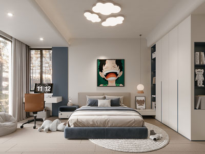 现代卧室 儿童房 男孩房