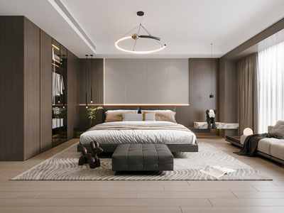 现代中古风卧室