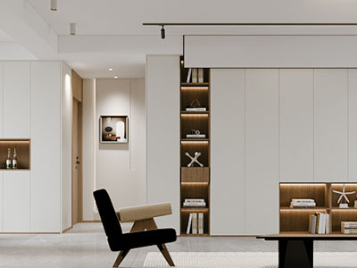 现代客厅3d模型 现代客厅