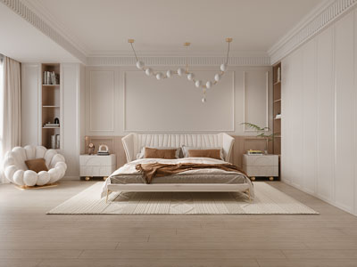 现代奶油风卧室