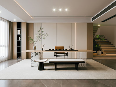 现代茶室3d模型 现代茶室