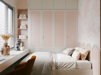 现代榻榻米卧室 儿童房 公主房