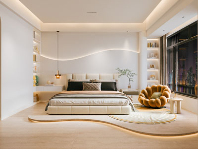 现代奶油风卧室