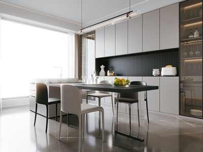 现代餐厅3d模型 现代餐厅