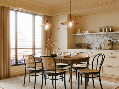 现代中古风餐厅3d模型 现代中古风餐厅