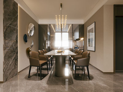 现代餐厅3d模型 现代餐厅