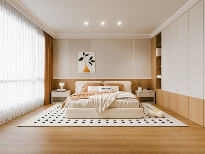 现代奶油风卧室