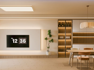 现代客厅餐厅3d模型 现代客厅餐厅