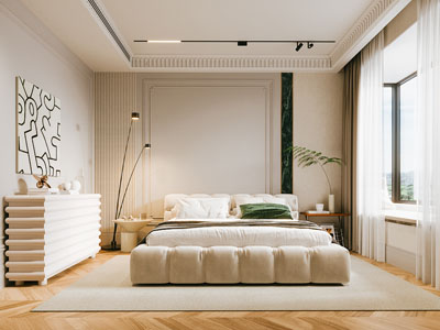 现代奶油风卧室