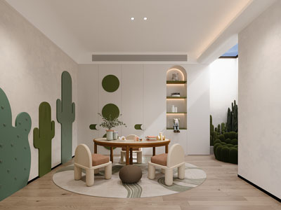 现代儿童娱乐空间 儿童桌椅组合