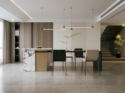 现代餐厅3d模型 现代餐厅