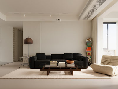 现代客厅3d模型 现代客厅