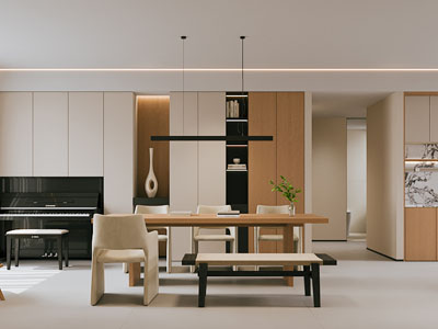 现代餐厅 过道3d模型 现代餐厅 过道