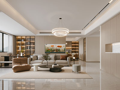 现代客厅 茶室3d模型 现代客厅 茶室