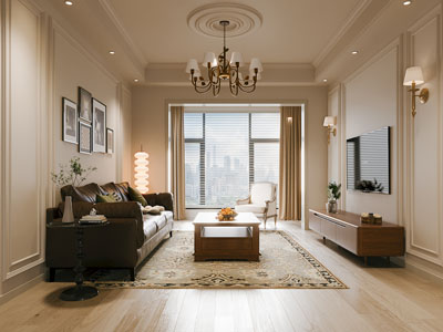 法式客厅3d模型 法式客厅