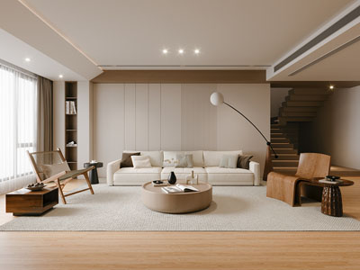 现代客厅3d模型 现代客厅