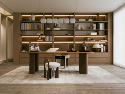 现代中古风书房