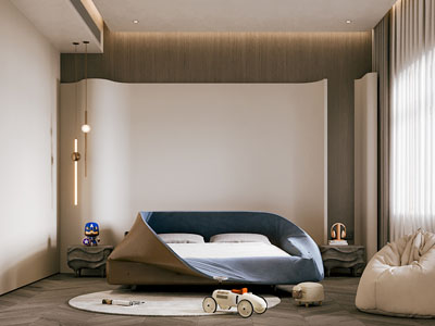 后现代卧室 儿童房 男孩房