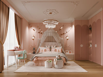 法式轻奢卧室 儿童房